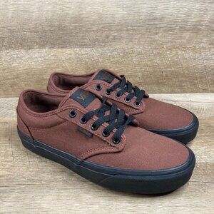 VANS Atwood Mixed Canvas Root Beer Classic Skate Shoes Mens Sz 7.5 Womens 9 NEW